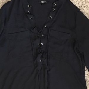 Lace Up Front Top